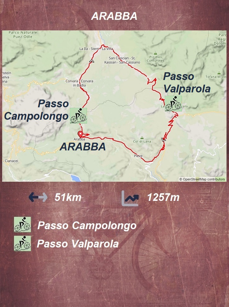 Arabba  - Passo Campolongo - Passo Valparola