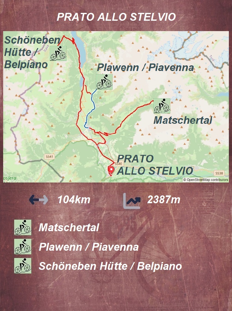 Prato allo Stelvio - Matschertal - Piavenna - Schöneben Hütte