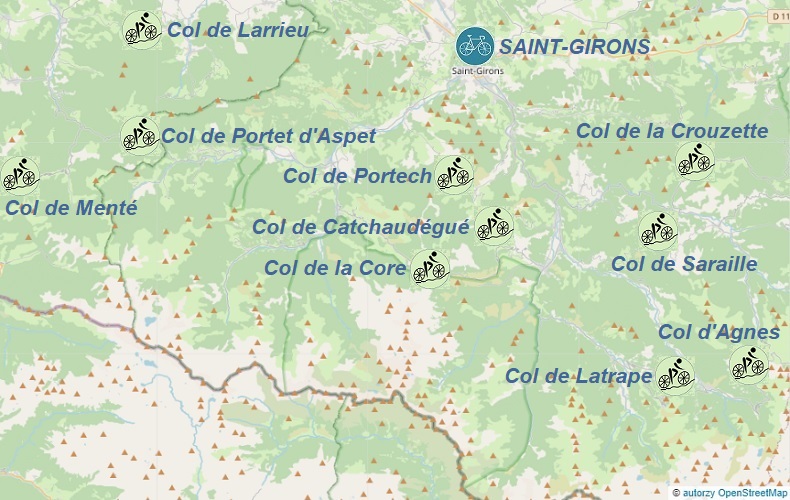 Saint-Girons-mapa