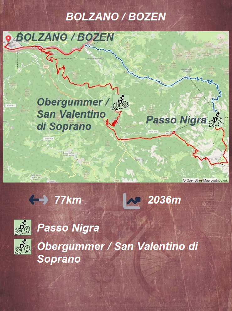 Bolzano - Passo Nigra - San Valentino di Soprano