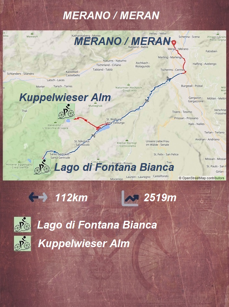 Merano/Meran - Lago di Fontana Bianca - Kuppelwieser Alm - Merano/Meran