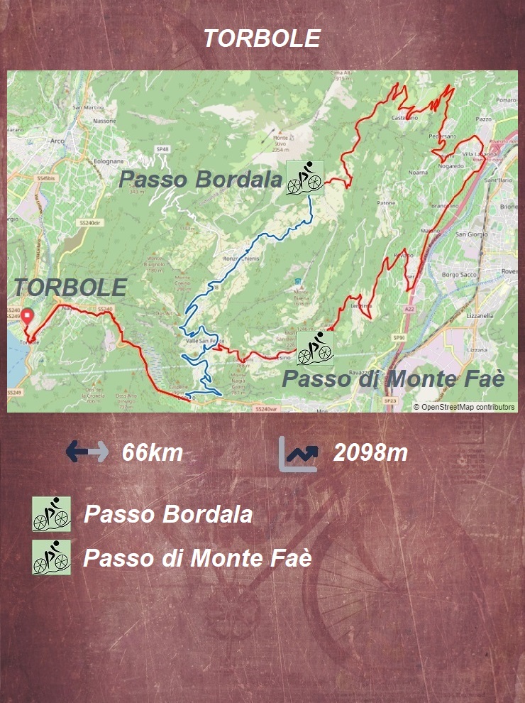 Torbole - Passo Bordala - Passo di Monte Faè