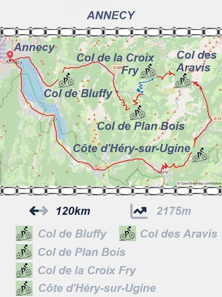 Annecy - Col de Plan Bois - Col de la Croix Fry