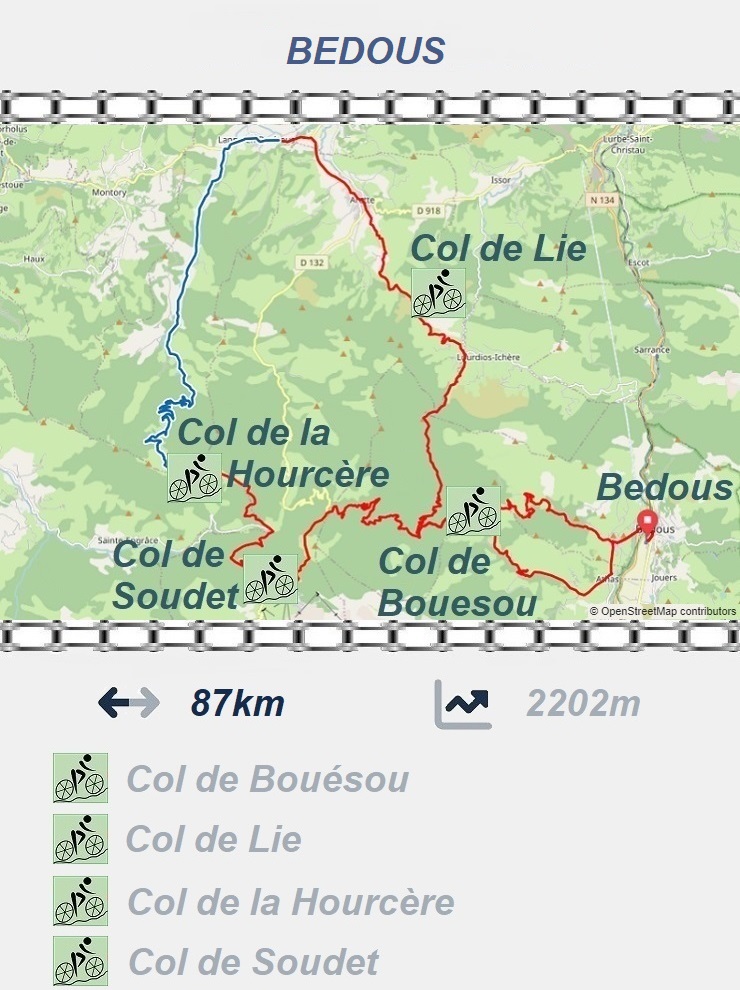 Bedous - Col de Bouesou - Col de la Hourcère