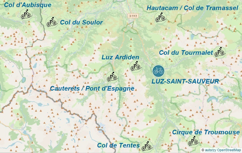 Luz-Saint-Sauveur-mapa