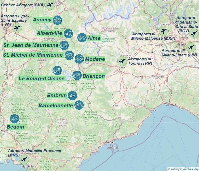 Alpy-mapa